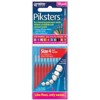 Piksters Size 4 Red 10 Pack