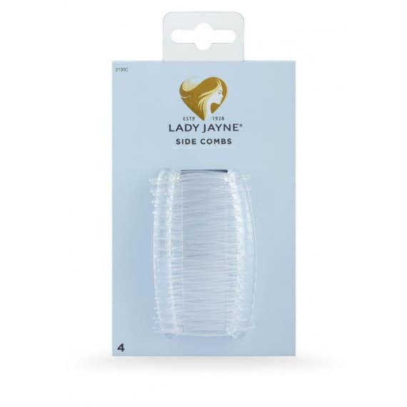 Lady Jayne Crystal Side Combs 4-Pack - Stylish Hair Accessories at Pharmacy Direct