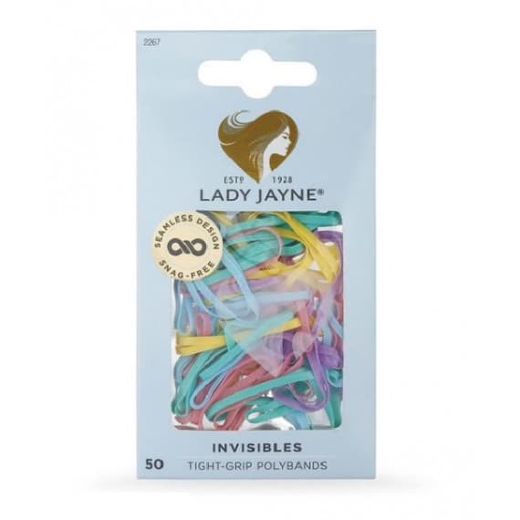 Lady Jayne Pastel Snagless Elastomer Elastics Assorted 50 Pack