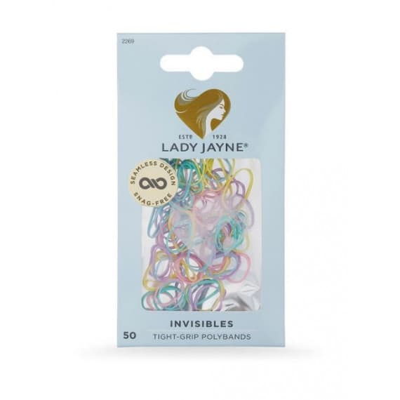 Lady Jayne Pastel Snagless Small Elastomer Elastics Assorted 50 Pack