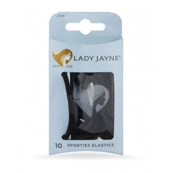 Lady Jayne Black Thick Hair Elastics 10 Pack at Pharmacy Direct