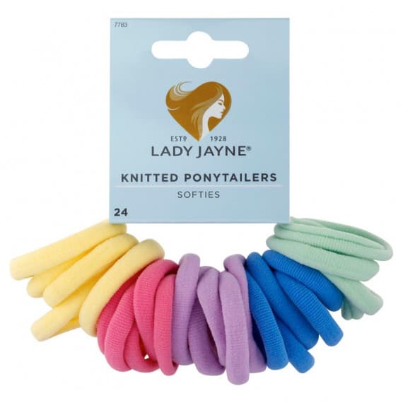 Lady Jayne Pastel Soft Knitted Ponytailers 24 Pack available at Pharmacy Direct