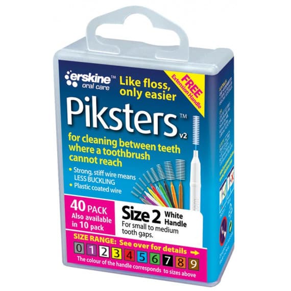 Piksters Size 2 White 40 Pack