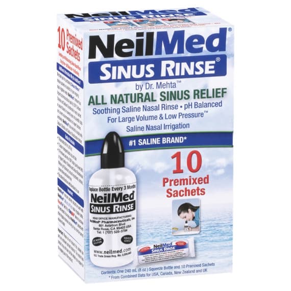 NeilMed Sinus Rinse Kit for gentle nasal cleansing at Pharmacy Direct