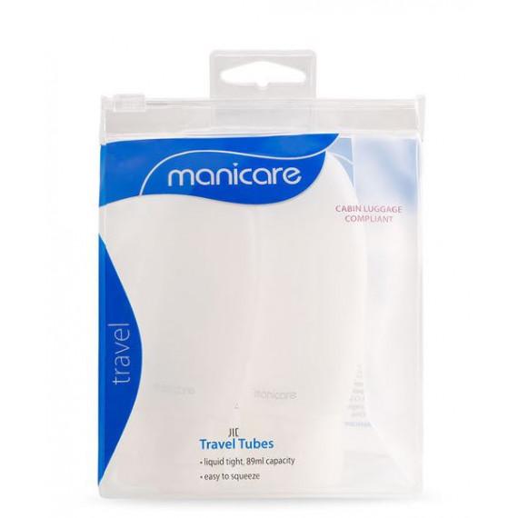 Manicare Travel Tubes 2 Pack refillable bottles for travel – Pharmacy Direct
