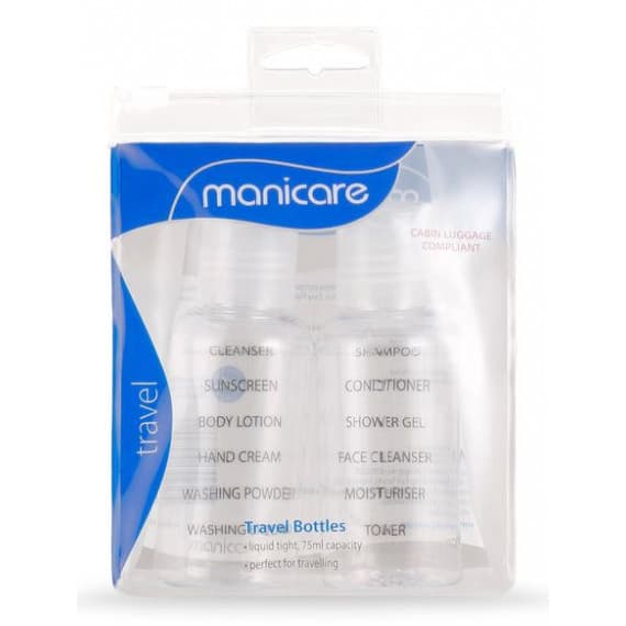 Manicare Travel Bottles 2 Pack available online at Pharmacy Direct