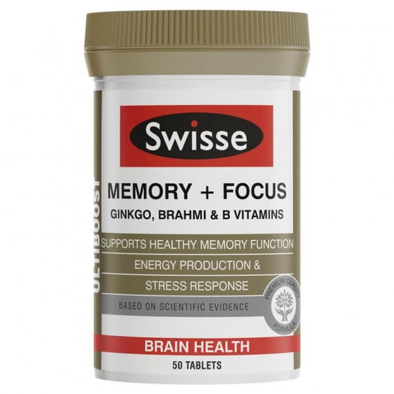 Swisse Ultiboost Memory + Focus 50 Tablets