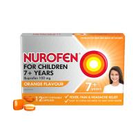 Nurofen For Children 7 Plus Orange 12 Chewable Capsules