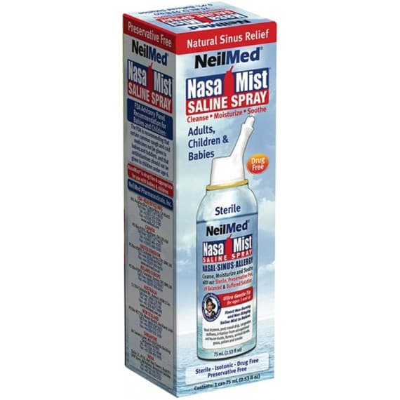 NeilMed NasaMist Saline Spray 75ml nasal relief and comfort - Pharmacy Direct