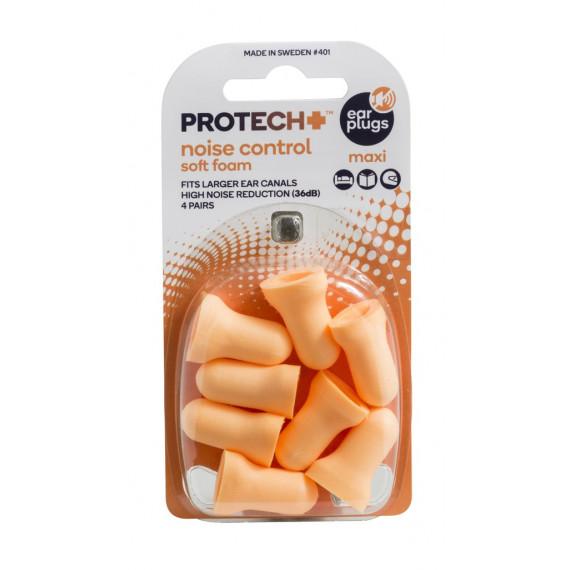 Protech Noise Control Soft Foam Ear Plug Maxi 4 Pairs