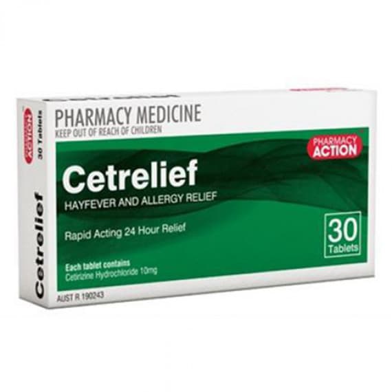 Pharmacy Action Cetrelief 10mg 30 Tablets - Buy Online at Pharmacy Direct