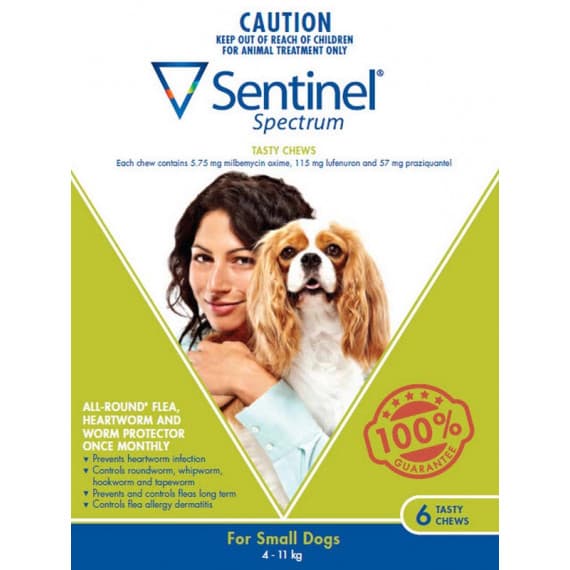 Sentinel Spectrum Green For Small Dogs Chews 6 Pack