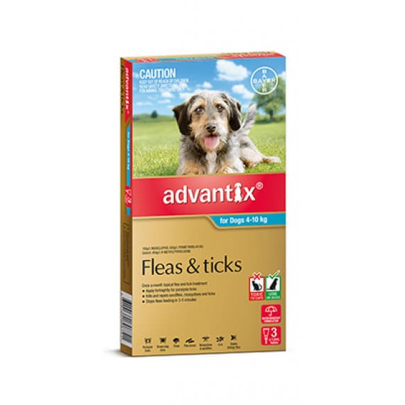 Buy Advantix For Medium Dogs 4 to 10kg 3 Pack Online Pharmacy Direct AU