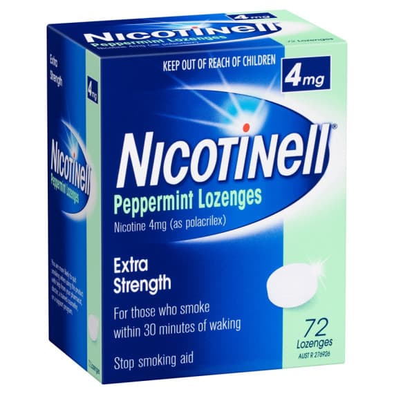 Buy Nicotinell Lozenges Peppermint 4mg 72 Pack Online Pharmacy Direct AU
