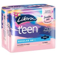 Libra Teen Pads Regular with Wings 12 pack