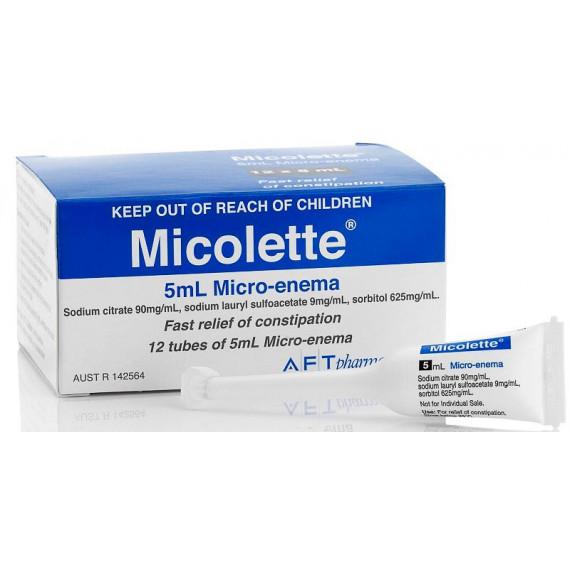 Micolette Micro Enema 5ml 12 Pack gentle constipation relief – Pharmacy Direct