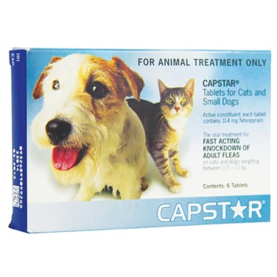 Capstar Flea Treatment For Cats and Dogs 0.5 To 11Kg 6 Tablets