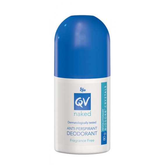 Ego QV Naked Antiperspirant Deodorant Roll-On 80g for gentle care at Pharmacy Direct