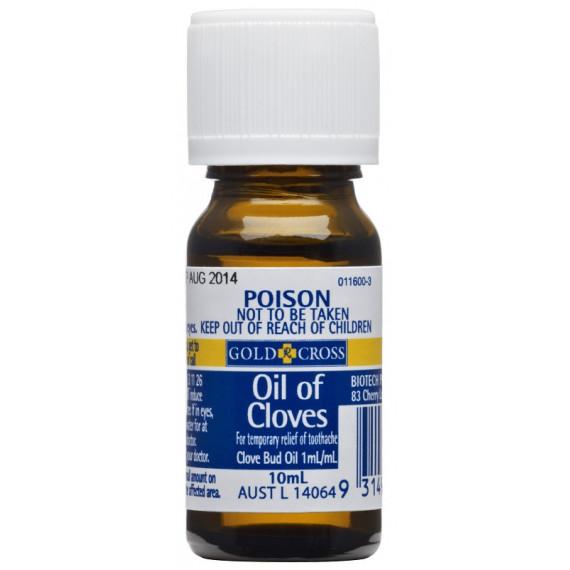 Gold Cross Clove Oil 10ml natural toothache relief – Pharmacy Direct
