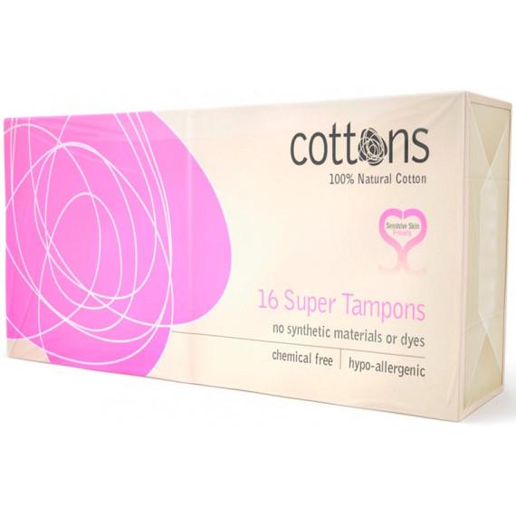 Cottons Super Tampons 16 Pack feminine care protection – Pharmacy Direct