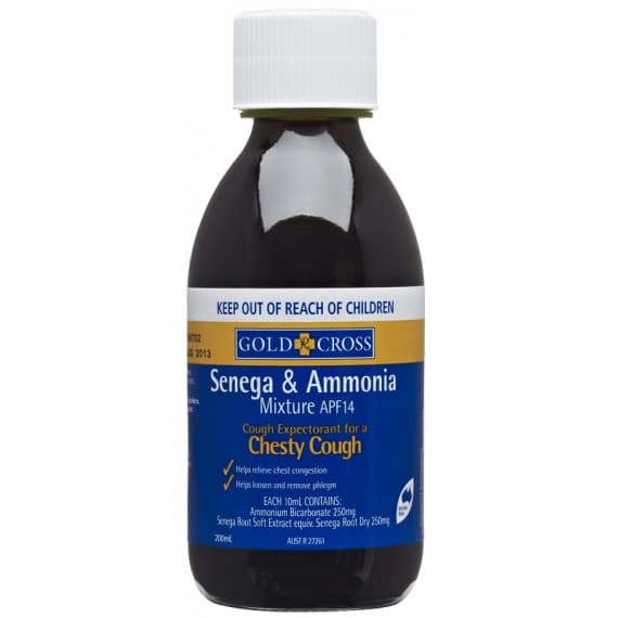 Gold Cross Senega Ammonia Mix 200ml for fast relief and revival - Pharmacy Direct