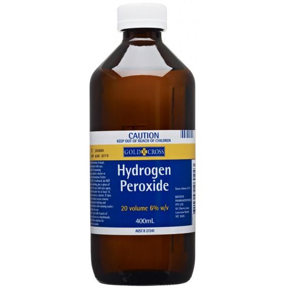 Buy Gold Cross Hydrogen Peroxide 20 Vol 6 Percent 400ml Online Pharmacy Direct AU