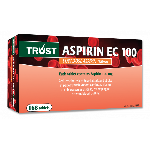 Trust Aspirin 100mg Tablets for Heart Health - Buy Online at Pharmacy Direct
