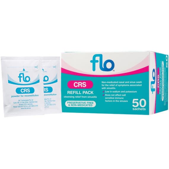 FLO CRS Refill 50 Sachets for sinus care and relief – Pharmacy Direct