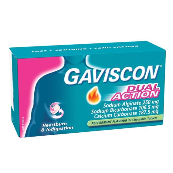 Gaviscon Dual Action Peppermint 32 Pack