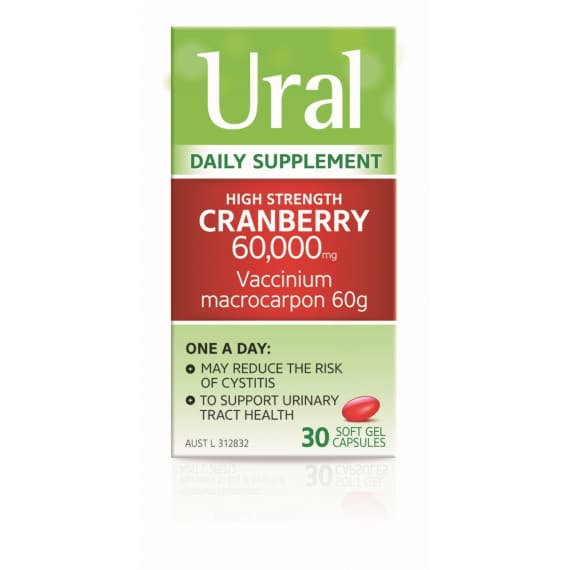 Ural High Strength Cranberry 60000mg 30 Soft Gel Capsules
