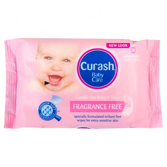 Curash Fragrance-Free Baby Wipes 20 Pack - Buy Online at Pharmacy Direct