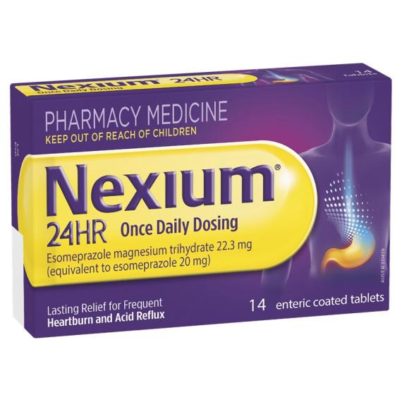 Buy Nexium 24HR Once Daily Dosing 14 Enteric Coated Tablets Online Pharmacy Direct AU