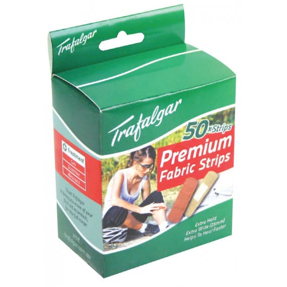 Trafalgar Premium Fabric Strips 50 for wound protection - Pharmacy Direct