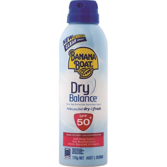 Buy Banana Boat Dry Balance Clear Spray SPF 50 Plus 175g Online Pharmacy Direct AU