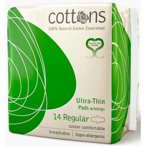 Cottons Ultra Thin Pads Regular 14 Pack - Shop now at Pharmacy Direct