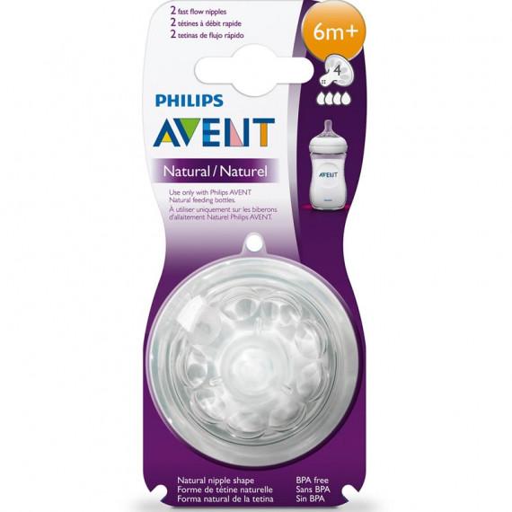 Avent Natural Fast Flow Teat 2-Pack for smooth feeding - Pharmacy Direct