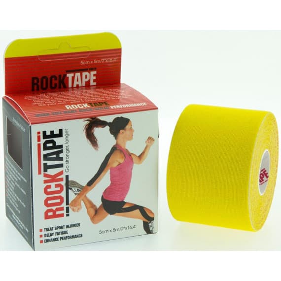 Rocktape 5m x 5cm yellow kinesiology tape muscle support – Pharmacy Direct