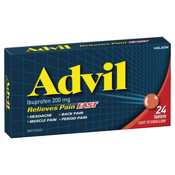 Buy Advil Ibuprofen 200mg 24 Tablets Online Pharmacy Direct AU