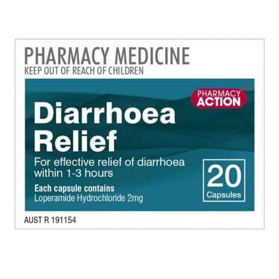 Pharmacy Action Diarrhoea Relief 20 Capsules