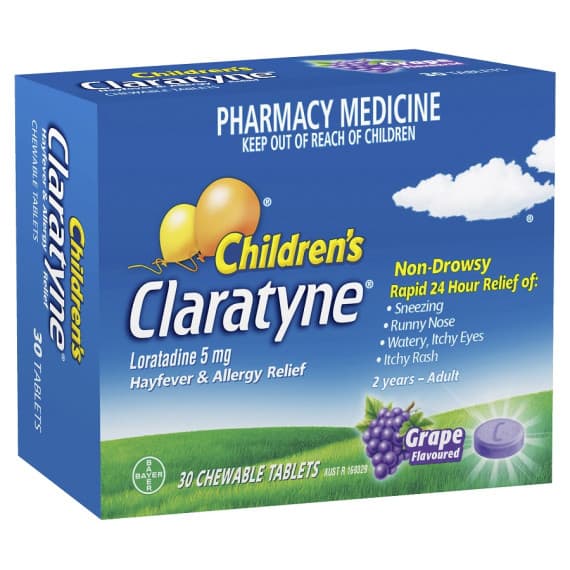 Buy Claratyne Childrens Chewable 30 Tablets Online Pharmacy Direct AU