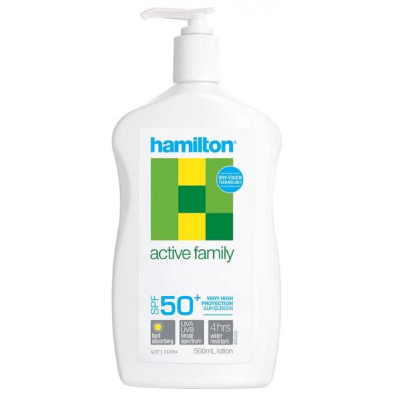 Hamilton Active Family Sunscreen SPF50 Plus Lotion 500ml