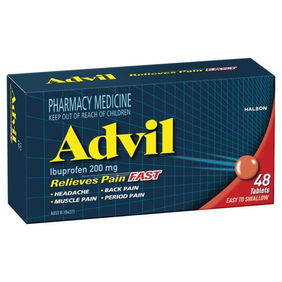 Buy Advil Ibuprofen 200mg 48 Tablets Online Pharmacy Direct AU