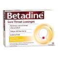 Betadine Sore Throat Lozenges Honey And Lemon 16 Pack 