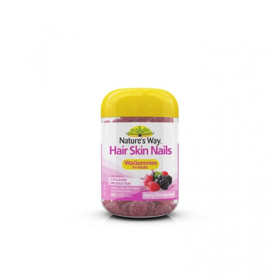 Natures Way Vita Gummies Adult Hair Skin Nails 60 Gummies