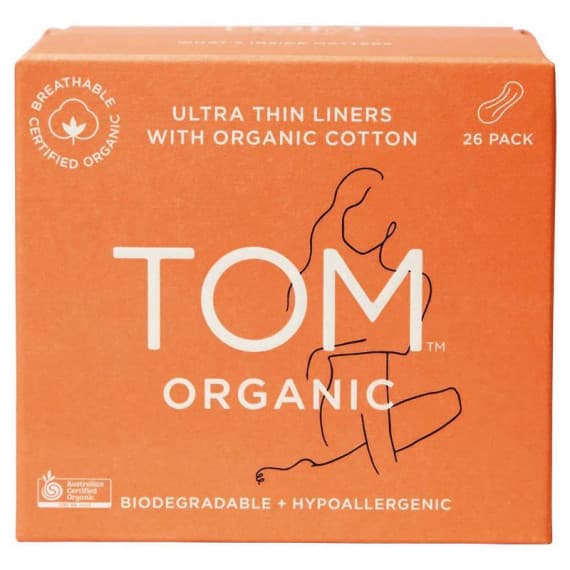 Tom Organic Ultra Thin Wrapped Liners 26 Pack available at Pharmacy Direct