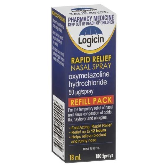 Logicin Rapid Relief Nasal Spray Refill 18ml