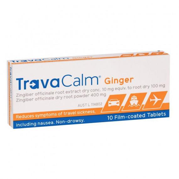 Buy TravaCalm Ginger 10 Tablets Online Pharmacy Direct AU