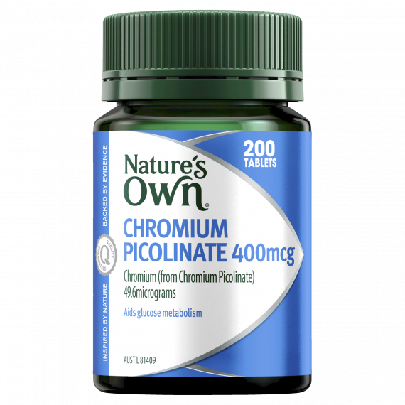 Natures Own Chromium Picolinate 400mcg 200 Tablets