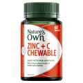 Natures Own Zinc  plus C 60 Chewable Tablets
