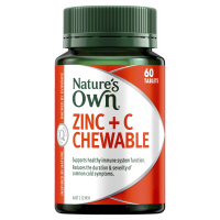 Natures Own Zinc  plus C 60 Chewable Tablets